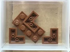 LEGO Parts - Reddish Brown Plate 2 x 2 Corner - No 2420 - QTY 5