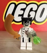 Lego Mad Scientist Minifigure With Accessories & Glow-In-The-Dark Head