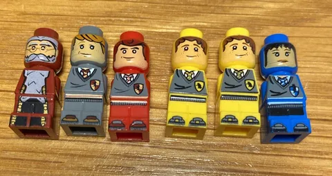 Set of 6 Lego Harry Potter Microfigs Microfigures From Hogwarts Game 3862