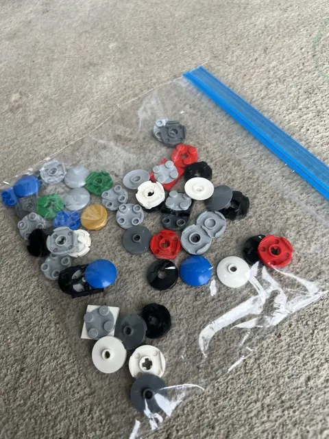 LEGO Assorted Round Plates Turntables Dishes Bulk Lot Small Parts 0.7 oz⁠ CR8