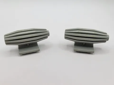 Vintage LEGO Classic Space Gray Rocket Engines / Thrusters (Pair) - Part 4746