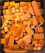 Lego 100 piece Orange Lego lot full of bricks, blocks Variety of Sizes Legos