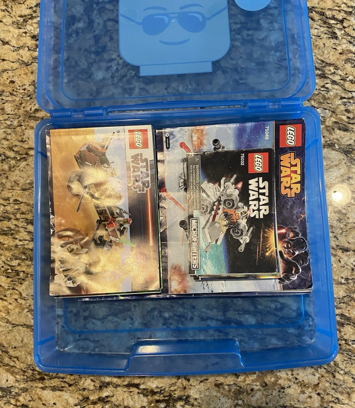 LEGO Star Wars Instruction Manuals (19) And Blue Project Case (Used)