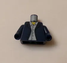 Lego x1 Minifigure Torso, Blazer, White Shirt, No Hands, 973pb0333c01 (028-297)