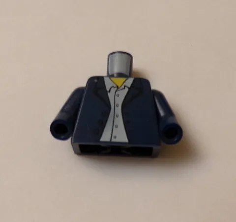 Lego x1 Minifigure Torso, Blazer, White Shirt, No Hands, 973pb0333c01 (028-297)