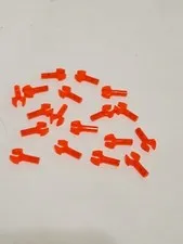 Lego Arm Hook - translucent orange - lot of 18