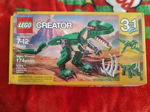 LEGO Creator Mighty Dinosaurs 31058 3 in 1 Complete Set 174 Pieces Damaged Box