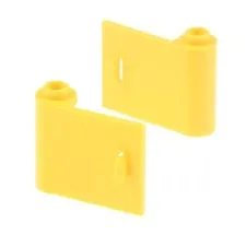 2x LEGO Technic Door Panel 1x3x2 Yellow Left Right Handle Open Studs 92263 92262