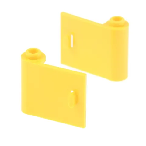 2x LEGO Technic Door Panel 1x3x2 Yellow Left Right Handle Open Studs 92263 92262