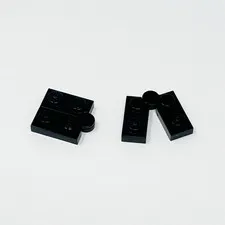 2429c01 LEGO Plate Hinge 1x4 Swivel Top Base Complete Assembly BLACK (2)