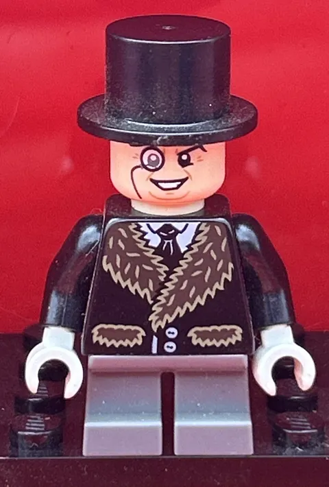 LEGO DC COMICS SUPER HEROES The Penguin Fur Collar Minifigure Minifig Batman HTF