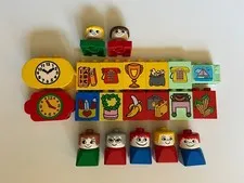Lego Duplo Lot of 14 printed pieces 7  people Vintage