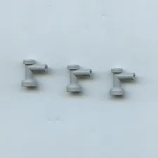 LEGO x 3 Light Bluish Gray Tap 1 x 1 with Hole in Nozzle End 4599a