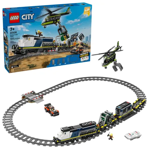 LEGO® City Police Train Heist Set 60508 With Remote Control, 1313 pcs [NEW]