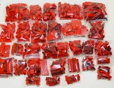 Lego Bricks Arch Curved Slope Brackets SNOT Panels 800+pc Bulk Mixed Lot RED