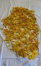 LEGO Bulk Lot of 4 lbs 12.9 oz Yellow & Orange Bricks