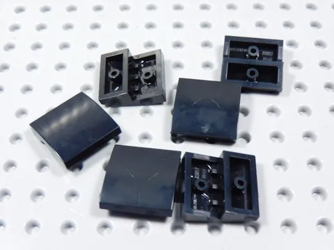 LEGO Lot of 6 Black 2x2 Curved Slopes No Stud BR