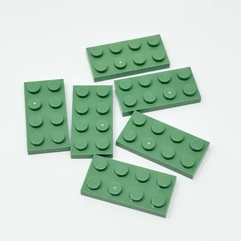 3020 LEGO Parts Plate 2x4 SAND GREEN (6)
