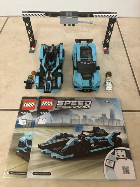 LEGO 76898 Speed Champions Formula E Panasonic Jaguar  w/ Instructions