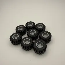 LEGO Wheel & Tire Assembly 6014bc05 11mm D x 12mm LOT OF 8 Gray 6014b / 87697