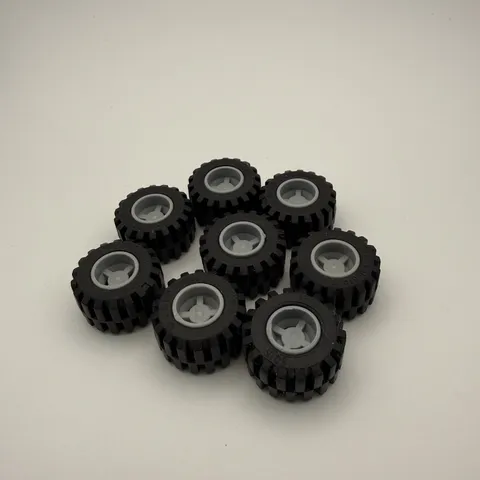 LEGO Wheel & Tire Assembly 6014bc05 11mm D x 12mm LOT OF 8 Gray 6014b / 87697