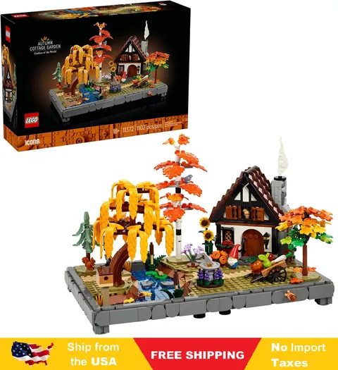 LEGO Icons Autumn Cottage Garden Building Set for Adults, Ages 18+ - Whimsical