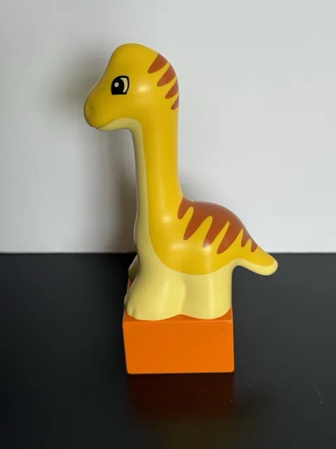 LEGO DUPLO Brachiosaurus Long Neck Dinosaur Figure w Orange Brick Base