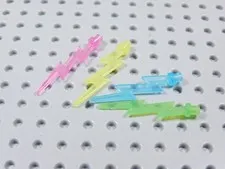 LEGO Lot of 4 Lightning Bolts Weapon Trans Pink Yellow Blue Green Minifig BS