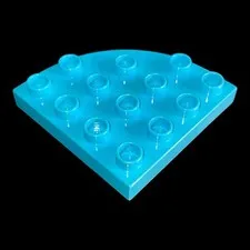 light turquoise blue Duplo 4X4 wedge shaped plate- combined shipping (MISC77)