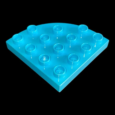 light turquoise blue Duplo 4X4 wedge shaped plate- combined shipping (MISC77)