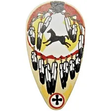 LEGO Minifigure, Shield Oval with Black and White Feathers and Horse inv.637