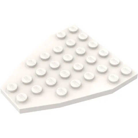 LEGO White Wedge, Plate 7 x 6 without Stud Notches inv.631
