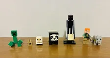 LEGO Minecraft Minifigure Lot Creeper Enderman Alex Panda Wolf