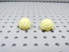 LEGO Lot of 2 Yellow Short Hair Slicked Back Widow's Peak Minifig BS