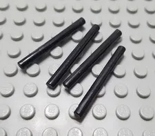 LEGO Lot of 4 Black 4L Light Saber Bars Minifigure Wand Pieces