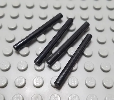 LEGO Lot of 4 Black 4L Light Saber Bars Minifigure Wand Pieces