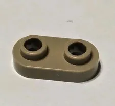 LEGO Parts - Dark Tan Plate, Round 1 x 2 with Open Studs - No 35480