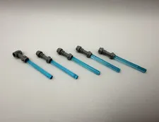 LEGO STAR WARS LIGHTSABER LOT - Gray hilt with blue blade - 5pcs