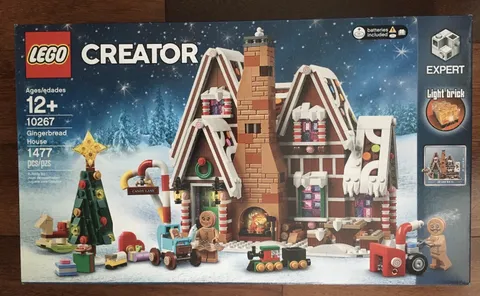 New LEGO Creator Gingerbread House Set 10267 Winter Christmas w/ Light Brick