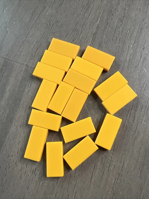 LEGO 3069 Bright Light Orange Tile 1x2 17 Pieces
