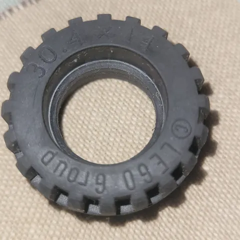 LEGO Wheel Part 30.4 x 14 - Black Tire w/ No Rims
