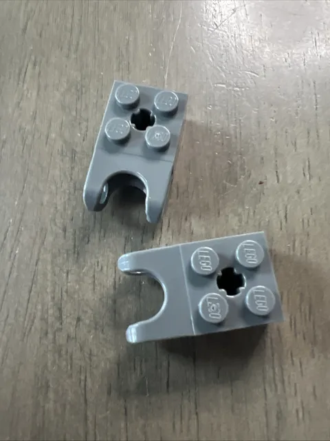 LEGO 92013 Dark Bluish Gray Technic Brick Modified 2x2 Ball Socket Axel Hole 2pc