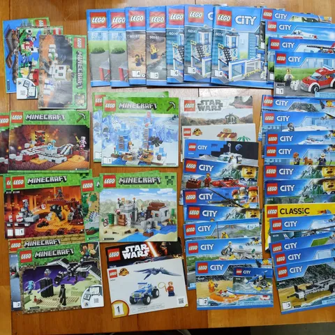 LEGO Manual Lot Instruction Manuals Booklets MINECRAFT, CITY, Star Wars