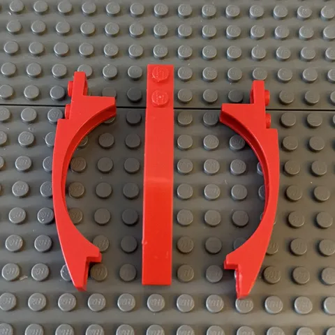 Lego Lot Red Brick Arch 8 x 1 x 1 2/3 Curved 50967 (lot of 3)