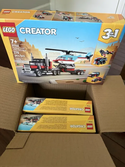LEGO Creator 3 in 1 Flatbed Truck Helicopter 31146 Unopened Sealed
