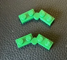Lego Parts 2 Sets 1x2 1x2 Swivel Hinge Plates 19952 19953 Green Pair