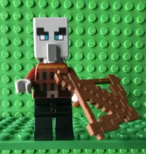 Lego Minifigure Minecraft Pillager With Weapon