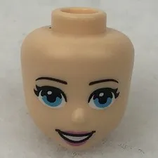 LEGO 37592 Light Nougat Mini Doll, Head Friends W/ Medium Azure Eyes, Pink Lips
