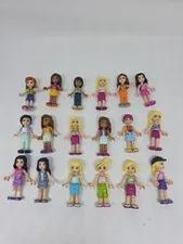 LEGO Friends Black & Brown Minifigures people lot of 18