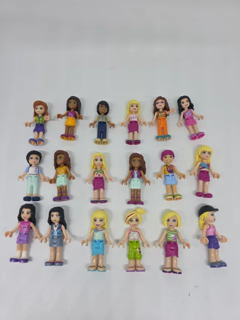 LEGO Friends Black & Brown Minifigures people lot of 18